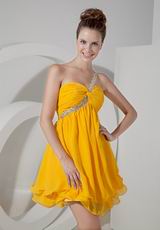 One Shoulder Yellow Chiffon Short Bridesmaid Dress Alibaba