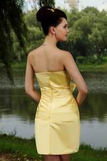 Discount Pleated Yellow Homecoming Dress Made By Stain