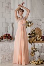 Wholesale One Shoulder Other Side Zipper Orange Pink Prom Dress China