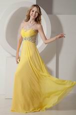 Beautiful Sweetheart Polychrome Bright Yellow Prom Dress
