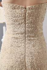 Exclusive Sweetheart Mermaid Champagne Prom Dress With Beading