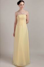 Strapless Daffodil Top Designer Sheath Bridesmaid Dress