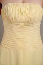 Strapless Daffodil Top Designer Sheath Bridesmaid Dress