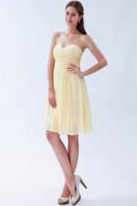 Mini Skirt Light Yellow Dress Cute Graduation Girls Wear