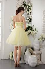 Strapless Mini-length Light Yellow Sweet 16 Dress Cheap