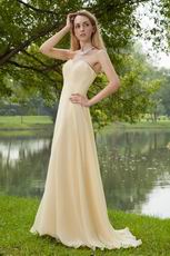 Sweetheart Champagne Chiffon Bridesmaid Dress Cheap