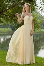 Sweetheart Champagne Chiffon Bridesmaid Dress Cheap