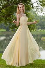 Sweetheart Champagne Chiffon Bridesmaid Dress Cheap