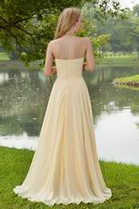 Sweetheart Champagne Chiffon Bridesmaid Dress Cheap