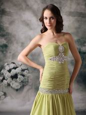 Olive Green Chiffon Mermaid Skirt Hot Sell Prom Dress