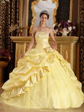 Embroidery Daffodil Military Gown With Side Flower Decorate