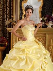 Embroidery Daffodil Military Gown With Side Flower Decorate