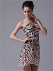 Champagne Striped Sewing Beads Irregular Prom Dress Women First Chioce