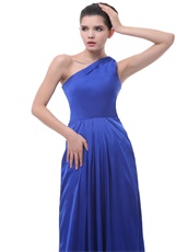 Royal Blue One Shoulder Long Prom Dress For Lady Manufacture