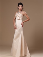 Strapless Champagne Satin Simple Prom Gowns In Alexander City Alabam