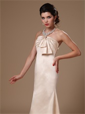 Strapless Champagne Satin Simple Prom Gowns In Alexander City Alabam