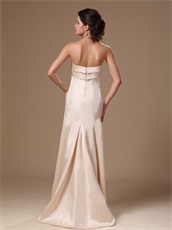 Strapless Champagne Satin Simple Prom Gowns In Alexander City Alabam