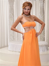 Sexy Orange Empire Custom Made Prom Dress For Social Dance Party