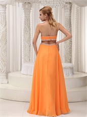 Sexy Orange Empire Custom Made Prom Dress For Social Dance Party