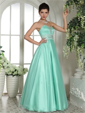 Mint Apple Green Sweetheart Corset Military Prom Ball Gown Little Puffy