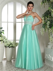 Mint Apple Green Sweetheart Corset Military Prom Ball Gown Little Puffy