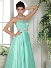 Mint Apple Green Sweetheart Corset Military Prom Ball Gown Little Puffy