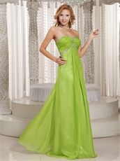 Sweetheart Yellow Green Sunny Popular Outdoor Occasion Prom Dress