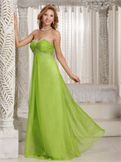 Sweetheart Yellow Green Sunny Popular Outdoor Occasion Prom Dress