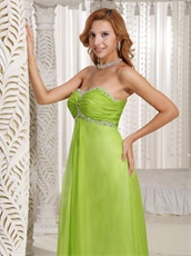 Sweetheart Yellow Green Sunny Popular Outdoor Occasion Prom Dress