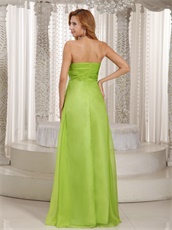 Sweetheart Yellow Green Sunny Popular Outdoor Occasion Prom Dress