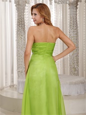 Sweetheart Yellow Green Sunny Popular Outdoor Occasion Prom Dress