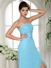 Aqua Blue Prom Dress Slit Skirt Online Store Good Reputation Reviews