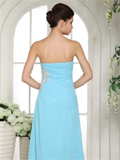 Aqua Blue Prom Dress Slit Skirt Online Store Good Reputation Reviews