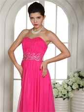 Hot Pink Sweetheart Prom Celebrity Dress Design Your Own Big Day