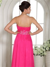 Hot Pink Sweetheart Prom Celebrity Dress Design Your Own Big Day