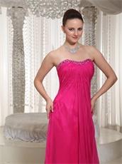 Vintage Fuchsia 35 Women Prom Dress Strapless No Distribution Cheap