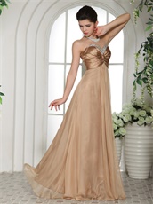 Pretty Dark Champagne Sweetheart Two Kind Fabric Prom And Celebrity Dress UK