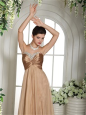 Pretty Dark Champagne Sweetheart Two Kind Fabric Prom And Celebrity Dress UK