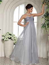 Stage Chorus Group Silver Formal Evening Dress Sweetheart Floor Length
