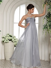 Stage Chorus Group Silver Formal Evening Dress Sweetheart Floor Length