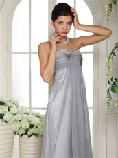 Stage Chorus Group Silver Formal Evening Dress Sweetheart Floor Length