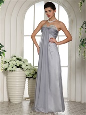 Stage Chorus Group Silver Formal Evening Dress Sweetheart Floor Length