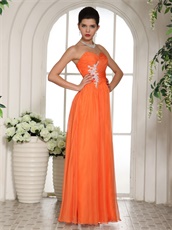 Bright Orange Cache Prom Celebrity Dress Birthday Party Attired