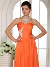 Bright Orange Cache Prom Celebrity Dress Birthday Party Attired