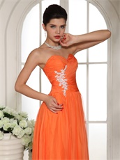 Bright Orange Cache Prom Celebrity Dress Birthday Party Attired