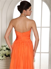 Bright Orange Cache Prom Celebrity Dress Birthday Party Attired