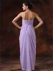 Beading Sweetheart Lilac Chiffon Cache Prom Dress For Women