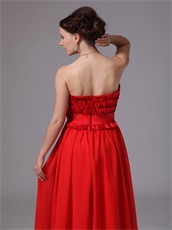 Sweetheart Red Boutique Prom Dress Falbala Multilayers Top Part