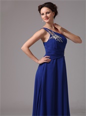 Royal Blue One Shoulder Prom / Evening Dress For Party Affordable