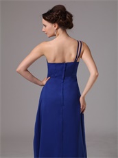 Royal Blue One Shoulder Prom / Evening Dress For Party Affordable